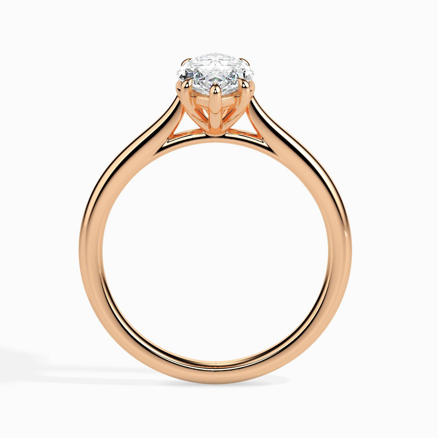 1ct D-VS1 Marquise Lab grown Diamond Solitaire ring in 18k Gold