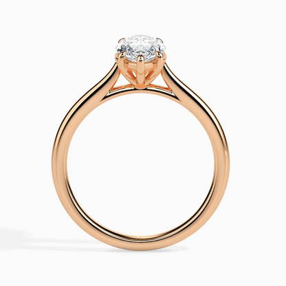 1ct D-VS1 Marquise Lab grown Diamond Solitaire ring in 18k Gold