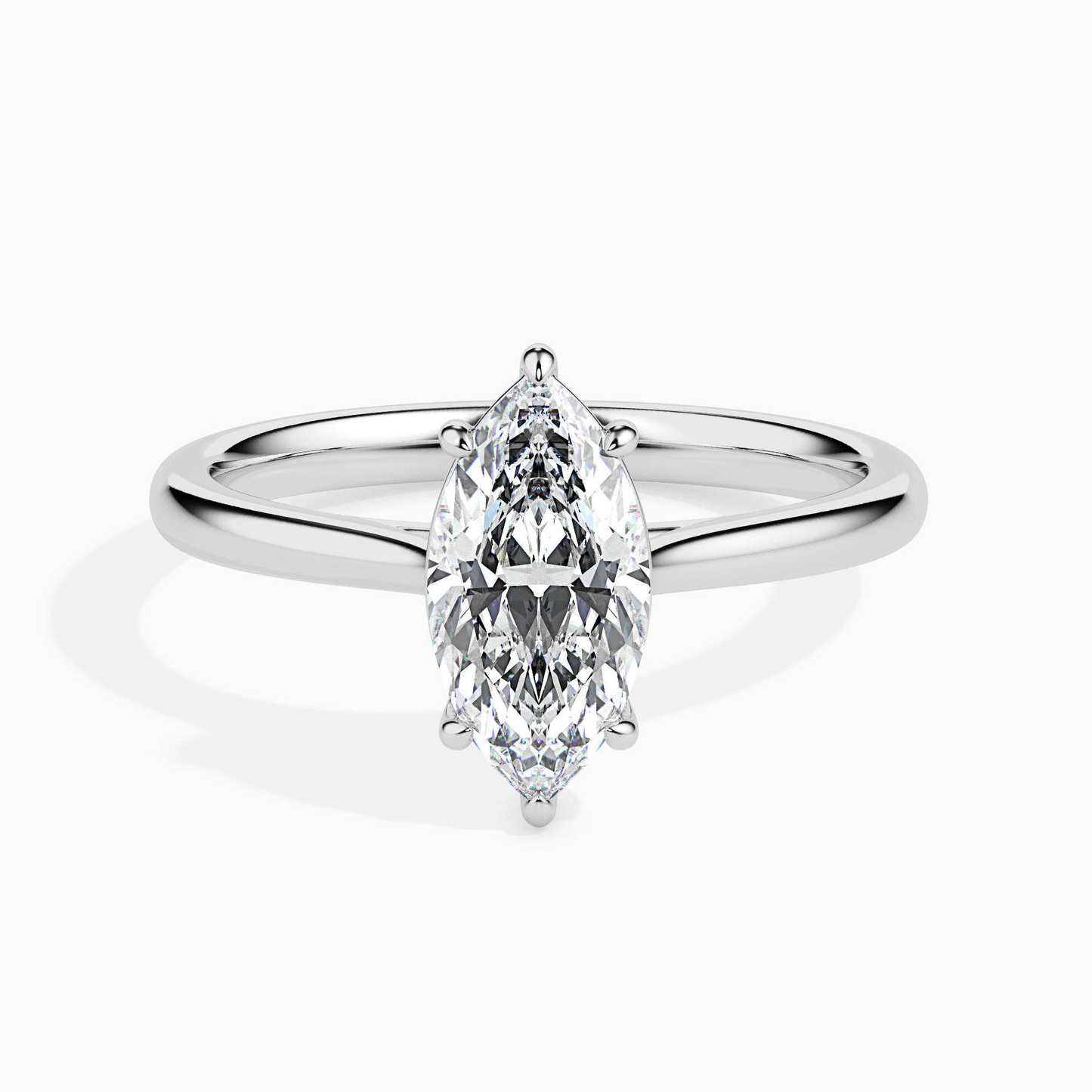 1ct D-VS1 Marquise Lab grown Diamond Solitaire ring in 18k Gold
