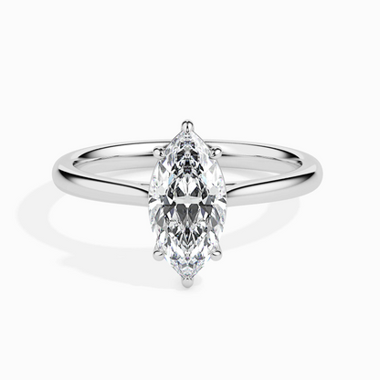 1ct D-VS1 Marquise Lab grown Diamond Solitaire ring in 18k Gold