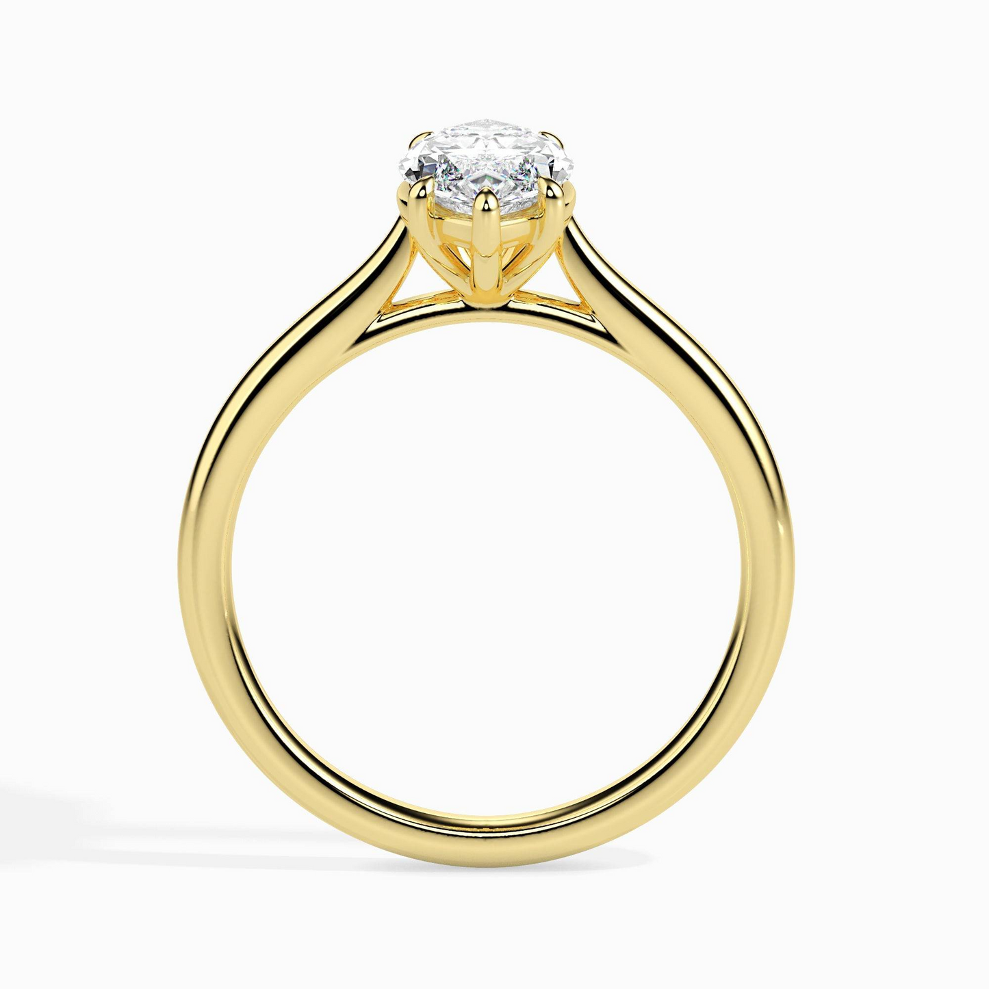 1ct D-VS1 Marquise Lab grown Diamond Solitaire ring in 18k Gold