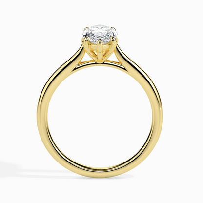 1ct D-VS1 Marquise Lab grown Diamond Solitaire ring in 18k Gold