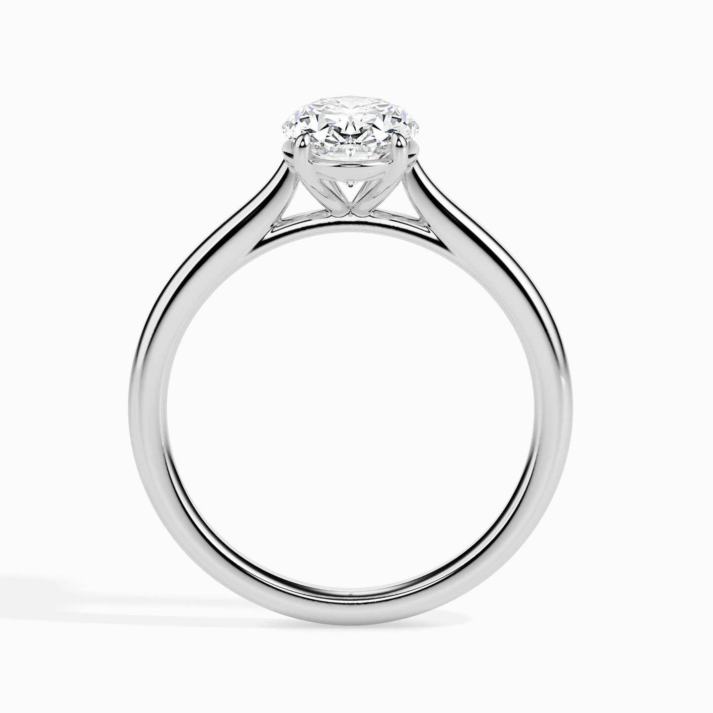 1ct D-VS1 Oval Lab grown Diamond Solitaire ring in 18k Gold