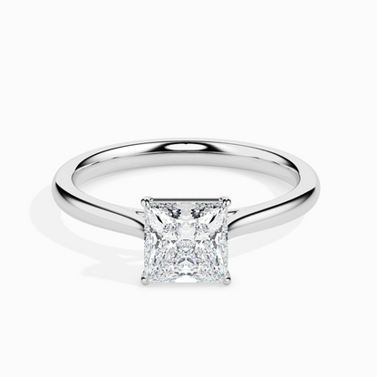 1ct D-VS1 Princess Lab grown Diamond Solitaire ring in 18k Gold