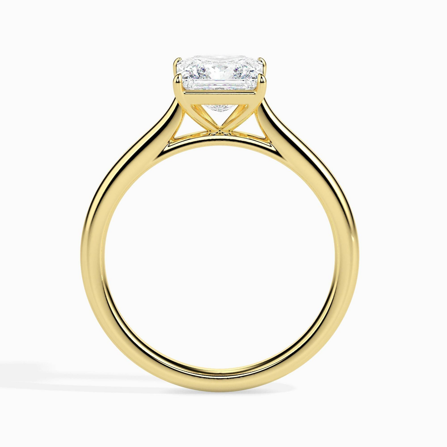 1ct D-VS1 Princess Lab grown Diamond Solitaire ring in 18k Gold