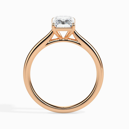 1ct D-VS1 Radiant Lab grown Diamond Solitaire ring in 18k Gold