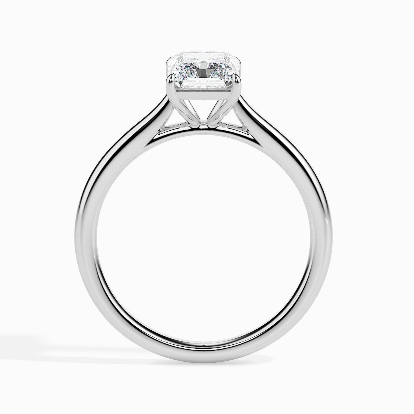 1ct D-VS1 Radiant Lab grown Diamond Solitaire ring in 18k Gold