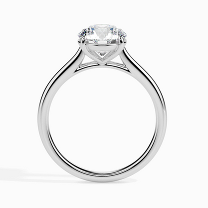 1ct D-VS1 Round Lab grown Diamond Solitaire ring in 18k Gold