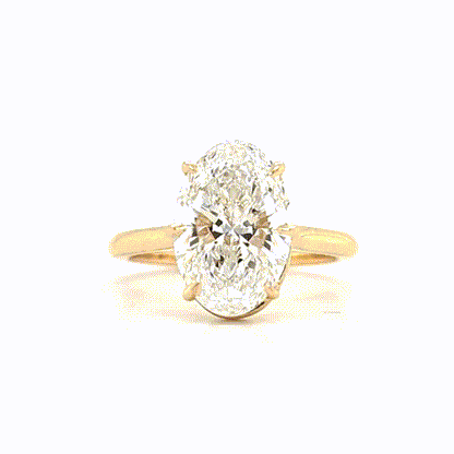 Maeve – " 3ct " Oval Cut Solitaire 6 Claw in 18k Gold (Ready) - Prime & Pure
