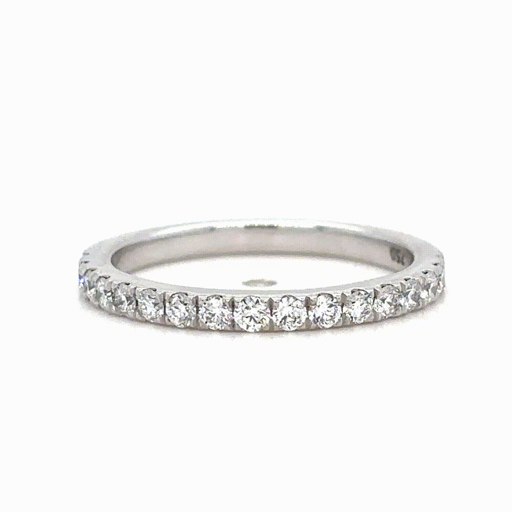 Dana - Half Pavé Wedding Ring - Prime & Pure
