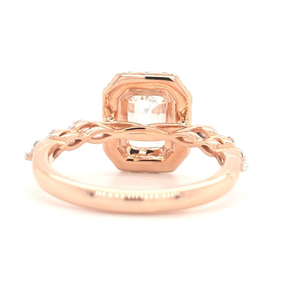 Romy - Emerald Halo with marquise sides Band