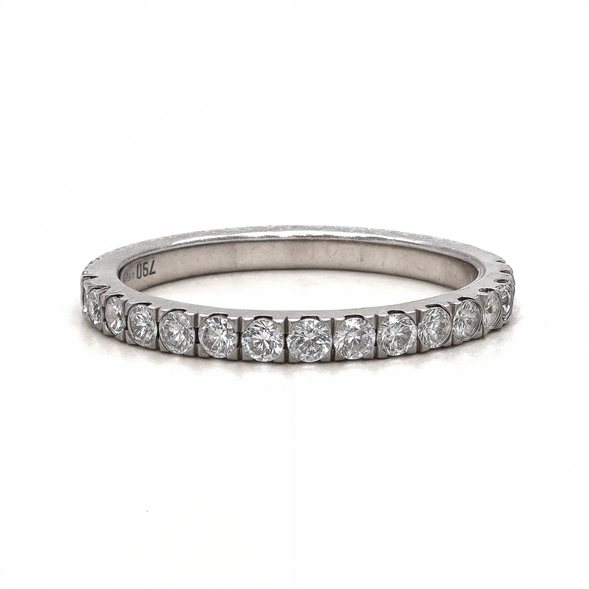 Olga - Half Pavé Wedding Ring - Prime & Pure