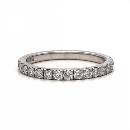Olga - Half Pavé Wedding Ring - Prime & Pure