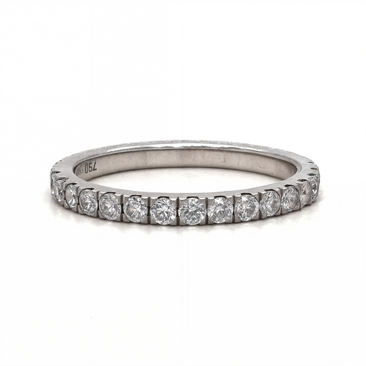 Olga - Half Pavé Wedding Ring - Prime & Pure
