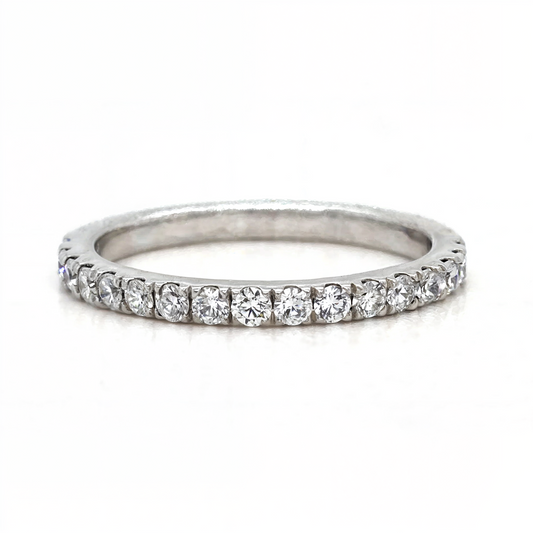 Dana - Half Pavé Wedding Ring - Prime & Pure