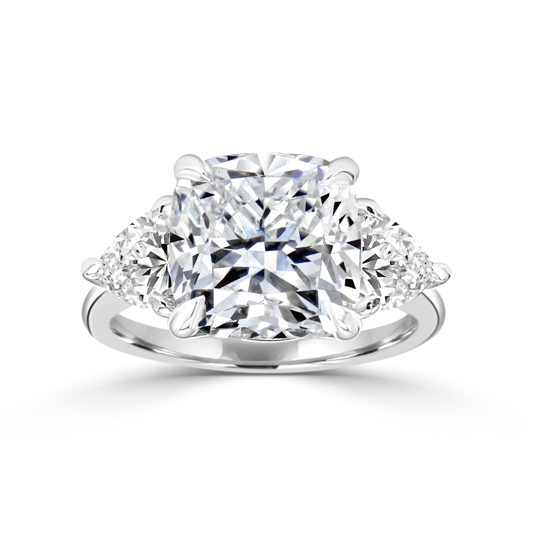 Impressive And Stunning Three Stone Engagement Ring - Prime & Pure