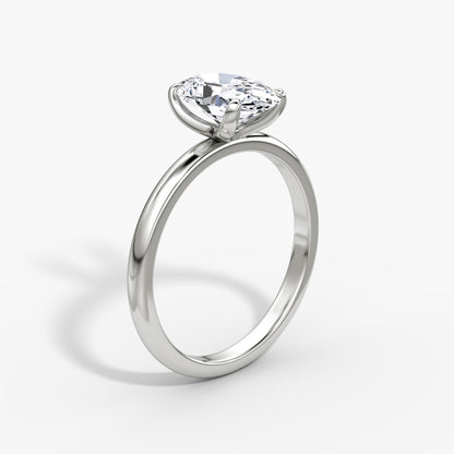 Oval Cut Diamond Solitaire Ring - Prime & Pure