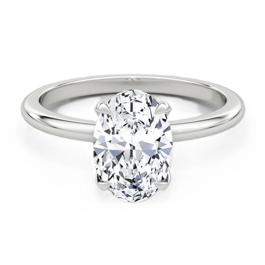 Oval Cut Diamond Solitaire Ring - Prime & Pure