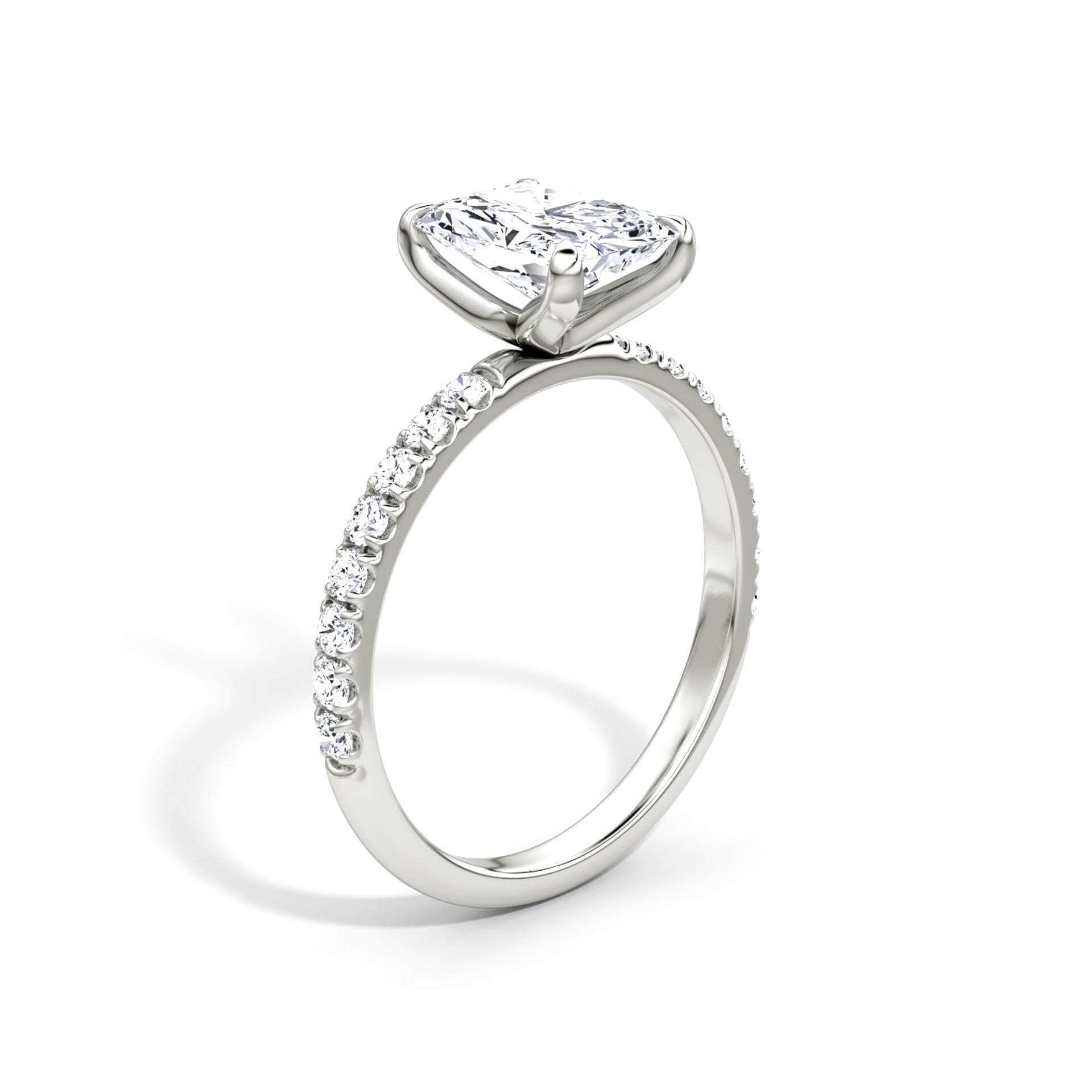 Radiant Cut Diamond Pave Band Ring - Prime & Pure