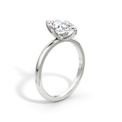 Marquise Cut Diamond Solitaire Ring - Prime & Pure
