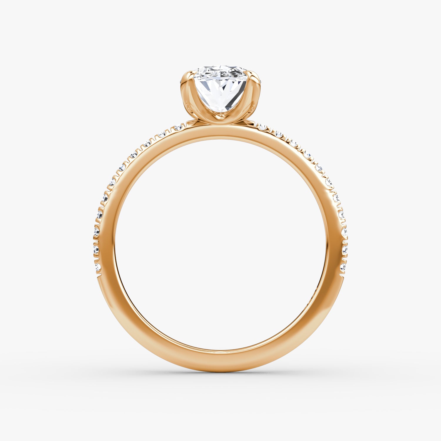 Oval Cut Diamond Pave Band Ring - Prime & Pure