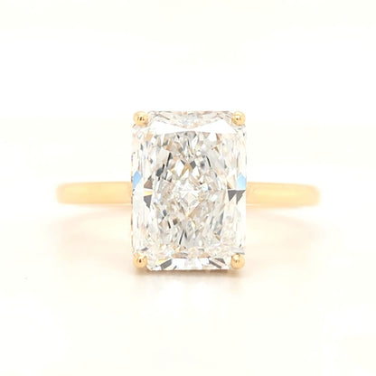 Nova – Radiant Solitaire with Hidden Halo Plain Band