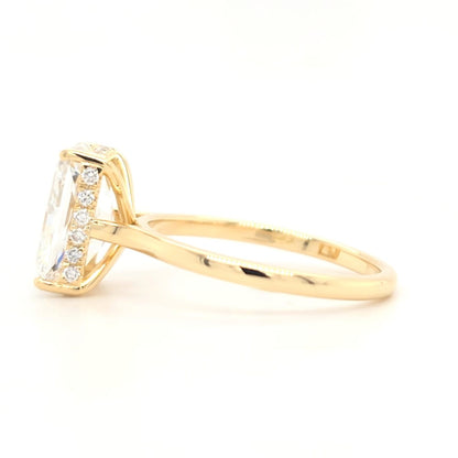 Nova – Radiant Solitaire with Hidden Halo Plain Band