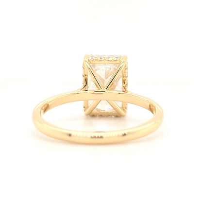 Nova – Radiant Solitaire with Hidden Halo Plain Band