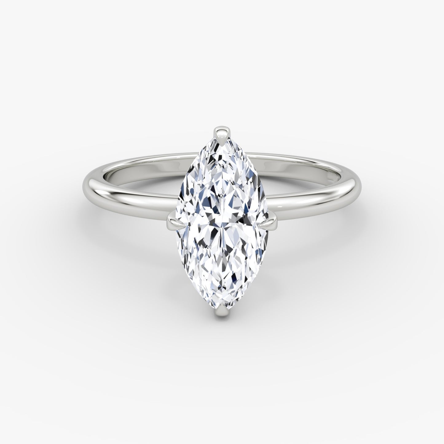 Marquise Cut Diamond Solitaire Ring - Prime & Pure