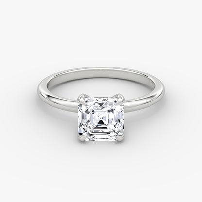 Asscher Cut Diamond Solitaire Ring - Prime & Pure