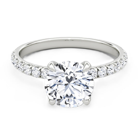 Round Brilliant Cut Diamond Pave Band Ring - Prime & Pure
