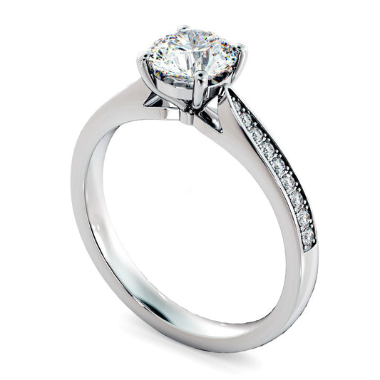 Round Cut Diamond Pave Bands Ring ST6 - Prime & Pure