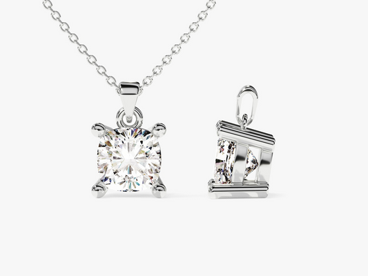 Cushion Cut Diamond Solitaire Pendant - Prime & Pure