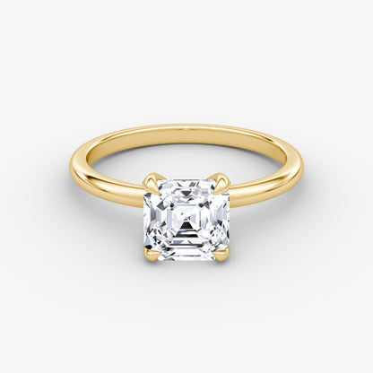 Asscher Cut Diamond Solitaire Ring - Prime & Pure