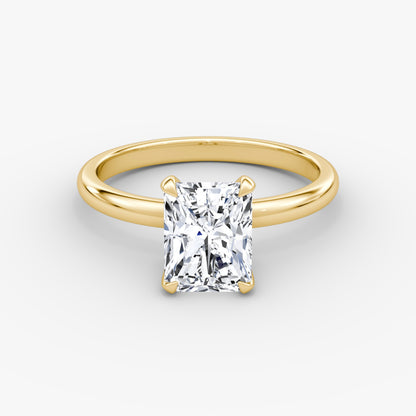 Radiant Cut Diamond Solitaire Ring - Prime & Pure