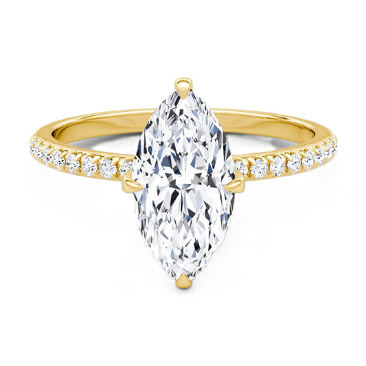 Marquise Cut Diamond Pave Band Ring
