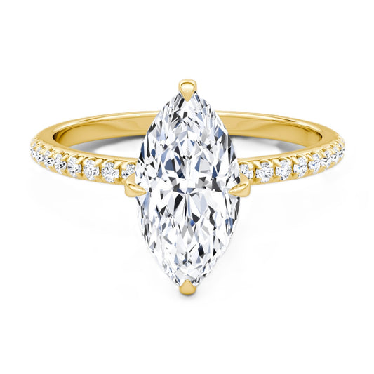 Marquise Cut Diamond Pave Band Ring - Prime & Pure