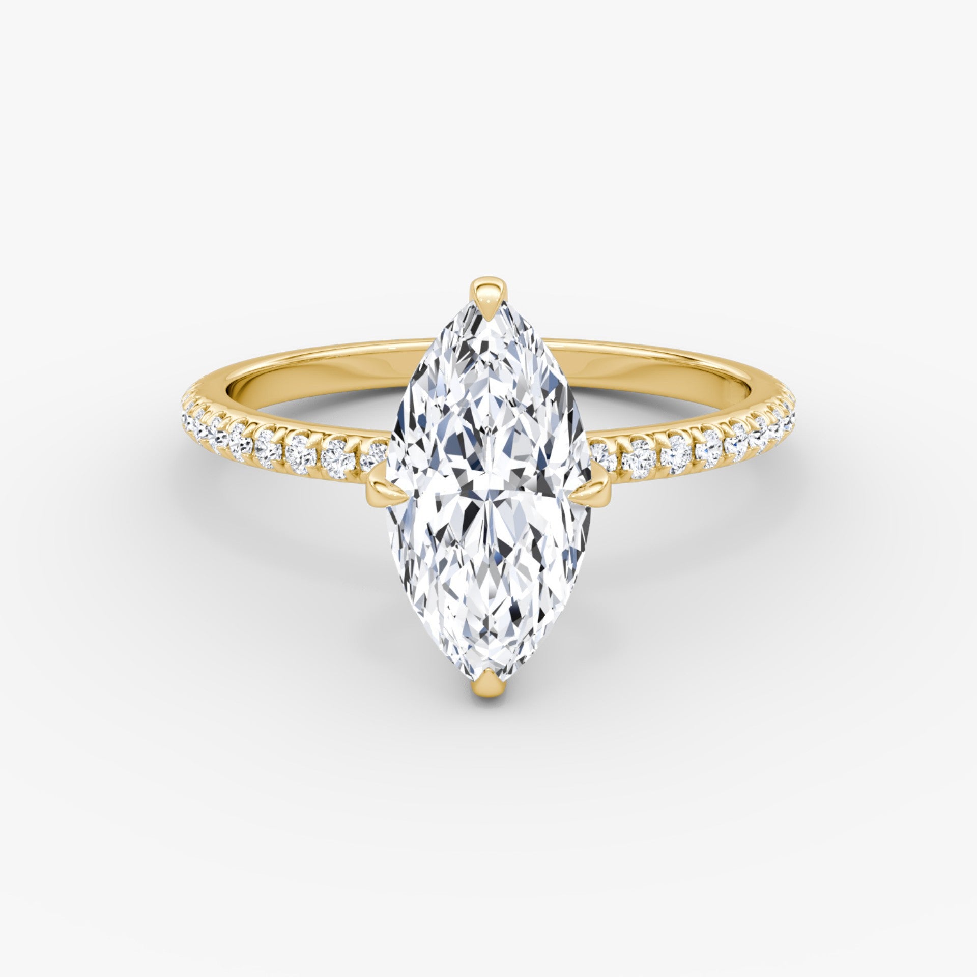 Marquise Cut Diamond Pave Band Ring - Prime & Pure