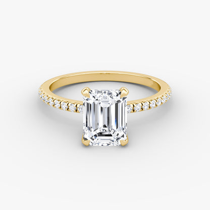 Emerald Cut Diamond Pave Band Ring - Prime & Pure