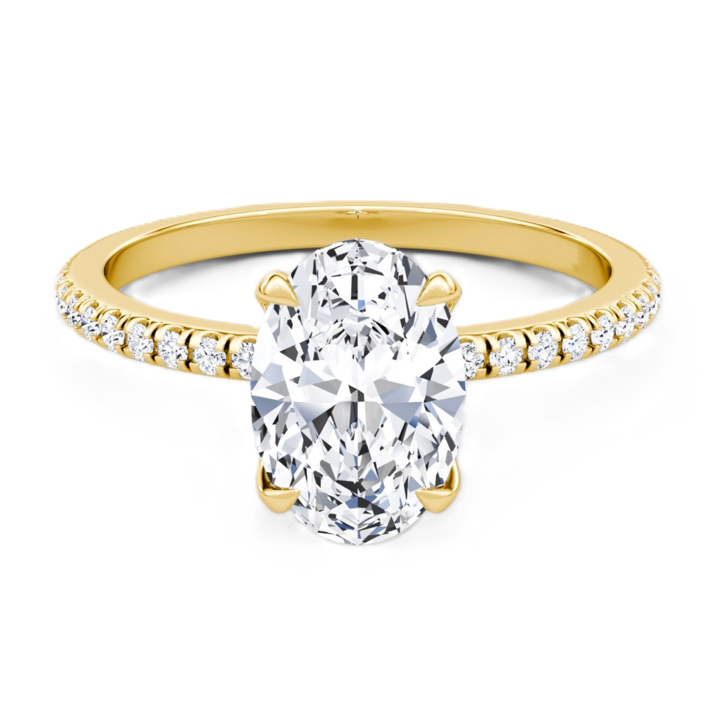 Oval Cut Diamond Pave Band Ring