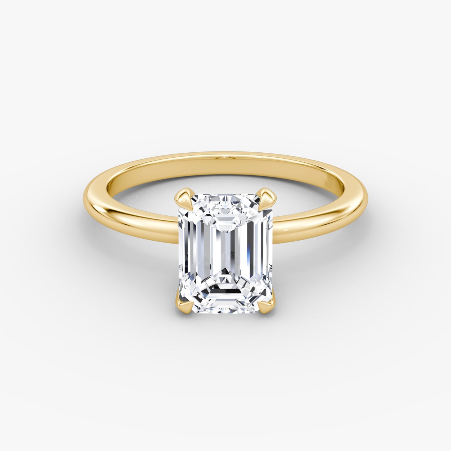 Emerald Cut Diamond Solitaire Ring - Prime & Pure