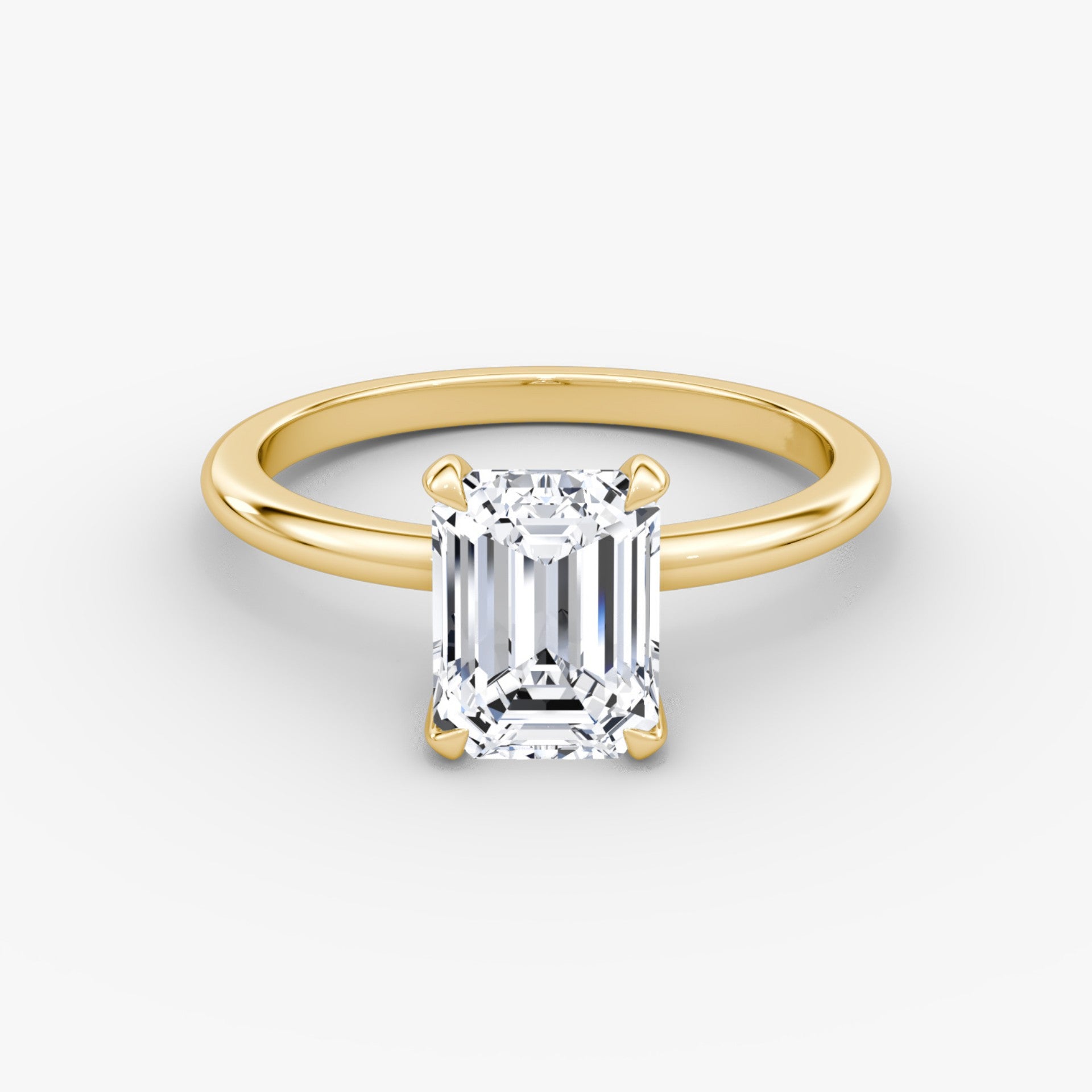 Emerald Cut Diamond Solitaire Ring - Prime & Pure