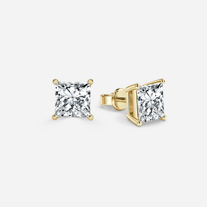 Princess Diamond Stud Earrings - Prime & Pure