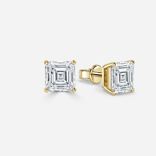 Asscher Diamond Stud Earrings - Prime & Pure