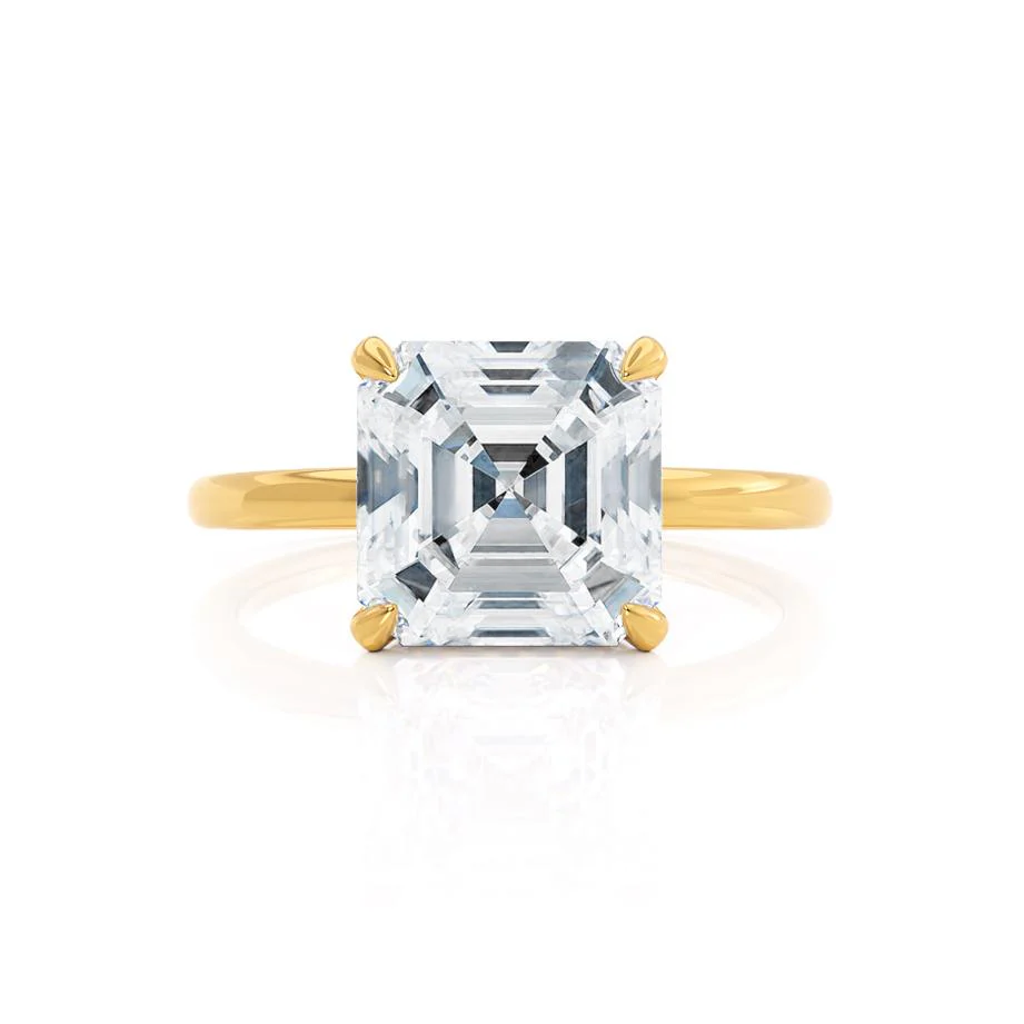Everly – Asscher Solitaire with Plain Band