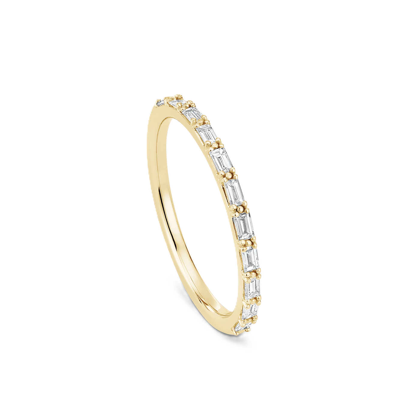 Baguette Diamond Wedding Ring with Prongs - Prime & Pure