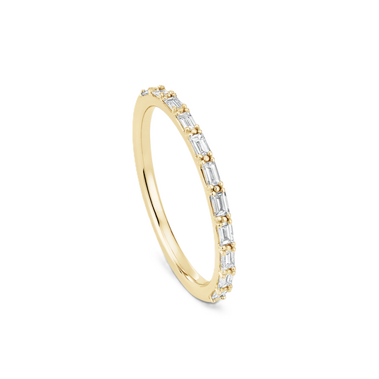 Baguette Diamond Wedding Ring with Prongs - Prime & Pure