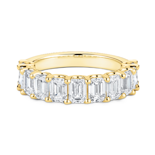 Emerald-Cut Diamond Half-Eternity Ring - Prime & Pure