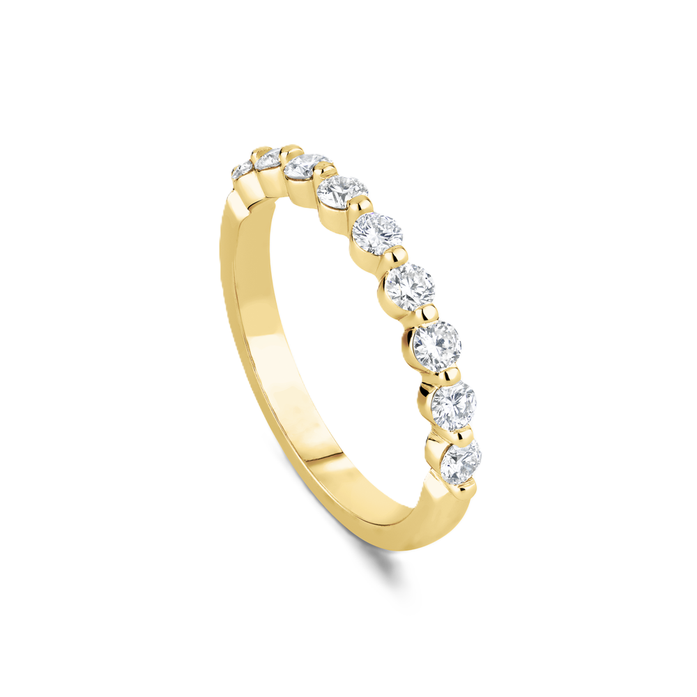 Shared-Prongs Diamond Pavé Ring - Prime & Pure