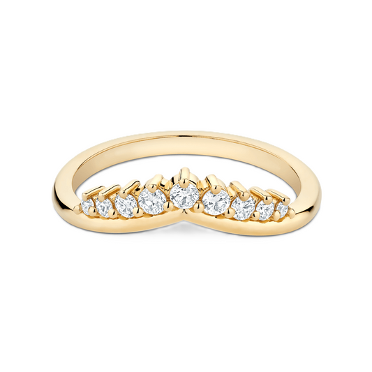 Curved Diamond Pavé Ring - Prime & Pure